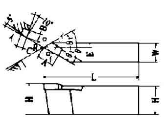 IMPA手册 编号63282951-52,91-95型超硬尖端车刀(图1) IMPA手册 编号63282951-52,91-95型超硬尖端车刀(图1)