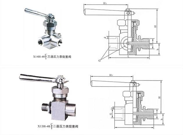 X14H压力表旋塞阀(图1)