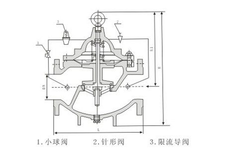 LH45X铸钢限流止回阀(图1)